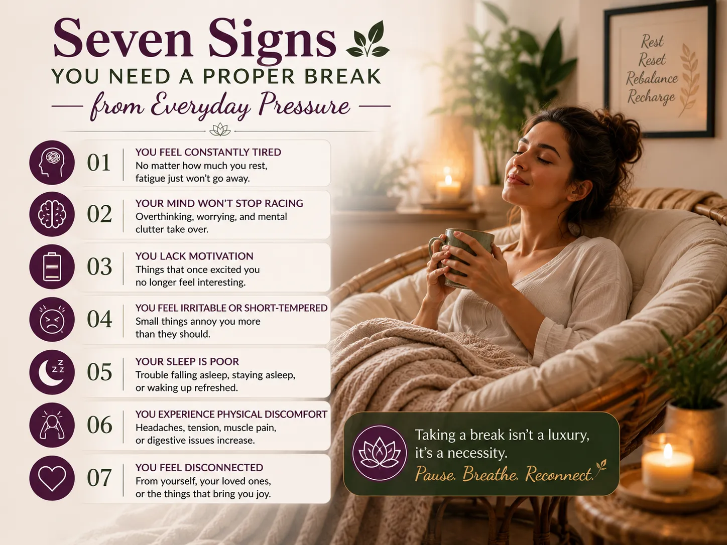 Seven Signs You Need a Proper Break from Everyday Pressure